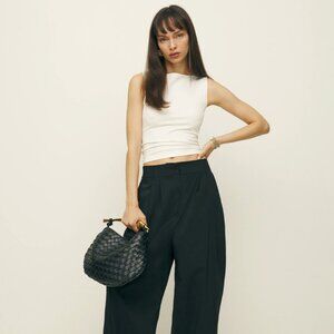 Reformation Danielle Oversized Pant Black - Size 4